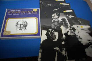 Karajan Beethoven 9 Symphonies Dgg Anniversary Ed.  1968 Big Tulip Stereo 8lp Nm