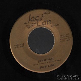 1967 Bobby Land Rock N Roll / Popcorn 45 (up On The Roof / It 