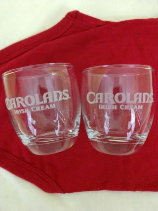 Set Of 2 Carolans Irish Cream Whiskey Glasses
