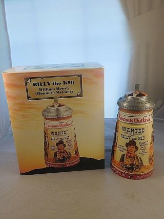 2003 Anheuser - Busch Famous Outlaws Series Stein Billy The Kid 367/15000