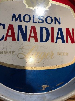 Vintage 1970 - 80 ' s Molson Canadian Lager Metal Beer Tray 13 