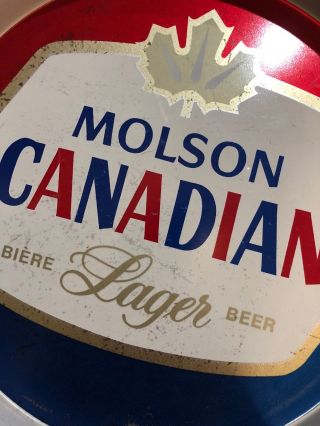 Vintage 1970 - 80 ' s Molson Canadian Lager Metal Beer Tray 13 