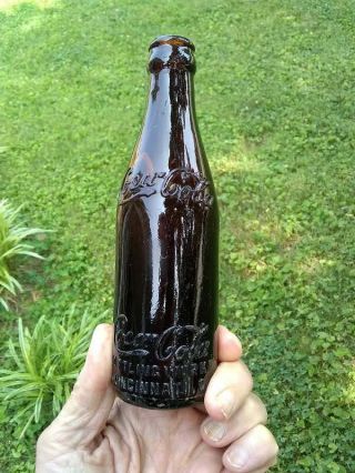 Coca - Cola Cincinnati amber coke bottle old OH soda pop Ohio antique bottles 2