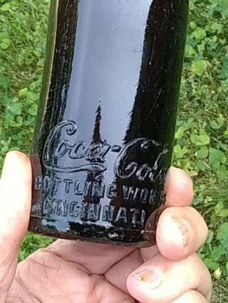 Coca - Cola Cincinnati amber coke bottle old OH soda pop Ohio antique bottles 6