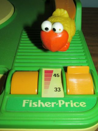 Vintage 1983 FISHER PRICE 816 BIG BIRD RECORD PLAYER 45/33 Sesame Street 3