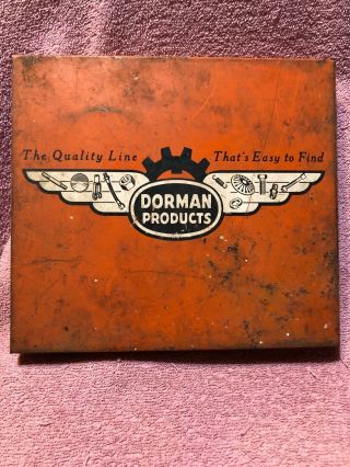 Vintage Old Dorman Metal Display Box Socket Set Screws Sk31 Garage Shop Man - Cave