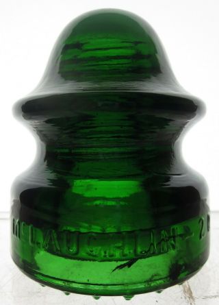 - Cd164 Mclaughlin Emerald Green Rdp Signal Antique Glass Insulator