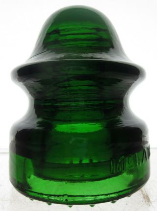 - CD164 McLaughlin Emerald Green RDP Signal Antique Glass Insulator 2