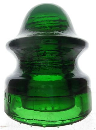 - CD164 McLaughlin Emerald Green RDP Signal Antique Glass Insulator 3