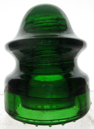 - CD164 McLaughlin Emerald Green RDP Signal Antique Glass Insulator 4