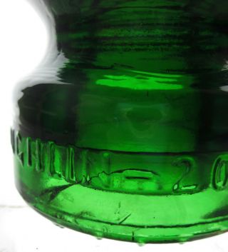 - CD164 McLaughlin Emerald Green RDP Signal Antique Glass Insulator 5