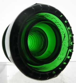 - CD164 McLaughlin Emerald Green RDP Signal Antique Glass Insulator 8