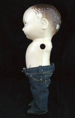 VTG Buddy Lee Doll Jeans Dungarees NO ARMS Plaid Cowboy Shirt Advertising 1950s 5