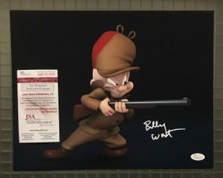 Billy West Signed Autographed " Elmer Fudd " 11x14 Photo Jsa Witnessed
