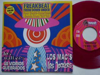 Freakbeat From Down Under Los Walkers/macs/jockers - Purple Vinyl Spain 7 " 2003