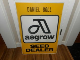Vintage Asgrow Hybrid Seed Corn Dealer Metal Sign Advertising Farm