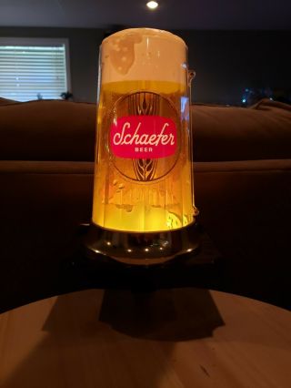 Schaefer Beer Lighted Frosty Beer Mug Sign Man Cave