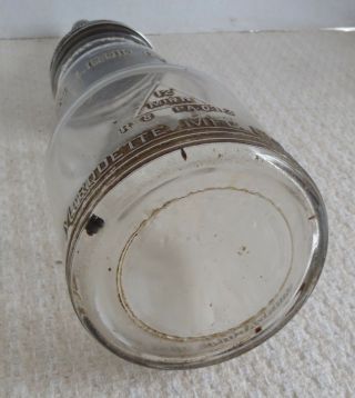 Vintage Embossed Marquette Mfg Motor Oil Vintage Glass Quart Bottle w Spout 4