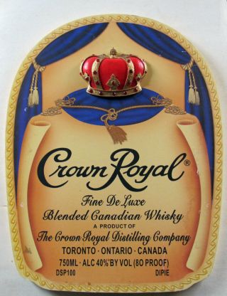 Crown Royal Wood Sign 18x14 3d Painted Advertising Sign With Red Jeweled Crown