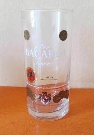 Ron Bacardi Superior Glass,  Tall 5 1/3 " Or 13.  5cm