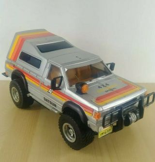 Vintage Bright Datsun 4x4 Special 12 " Battery Operated Toy Truck