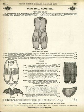 1910 Advertisement Football Nose Guard Mouth Piece Diamond Brand Union Suit Pant