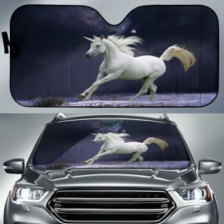 Moonlit Night Unicorn Car Sunshade