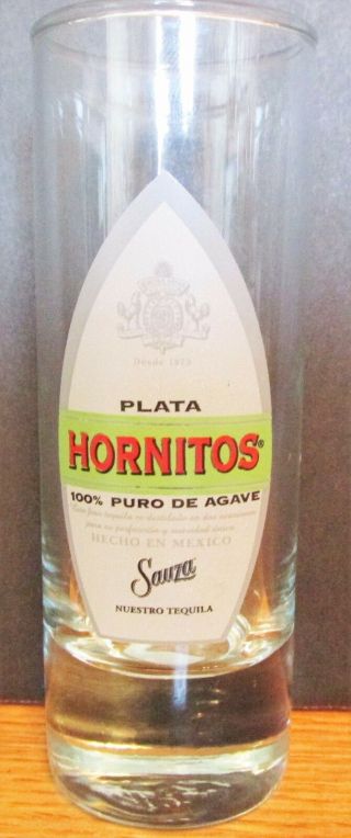 Sauza Plata Hornitos 100 Puro De Agave 4 " Shot Glass