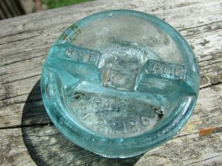 Early Glass Fruit Jar Stopper - A.  Kline Patent Oct 27,  1863 Style 3 - Use Pin
