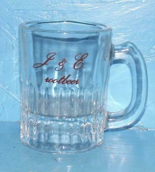J & E Root Beer Baby Root Beer Mug 20 Panel 3 1/4 Inches Tall Very Hard To Find