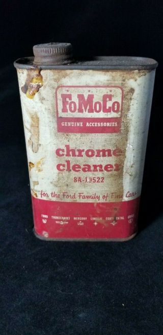 Vintage Fomoco Chrome Cleaner Ford Motor Co 8a - 19522 16 Oz