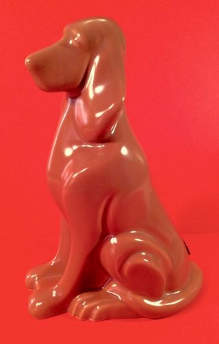 Harris Potteries Chicago Ceramic Glazed Bloodhound Figurine 11.  5” 8