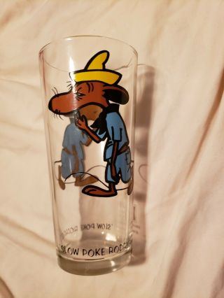 1973 Pepsi Looney Tunes Glasses Slow Poke Rodriguez