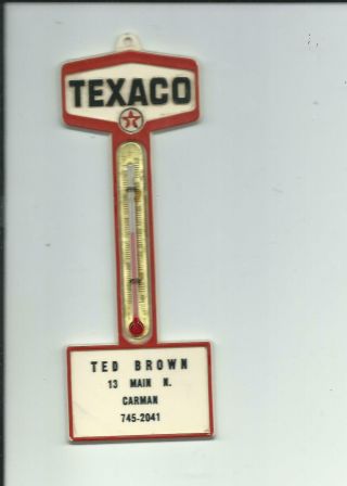 Pole Sign Thermometer,  Canadian,  Texaco Gas