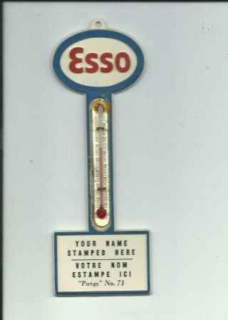 Pole Sign Thermometer,  Canadian,  Esso Gas
