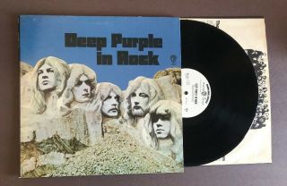 Deep Purple In Rock Us White Label Promo Gatefold 1970 Warner Bros Lp