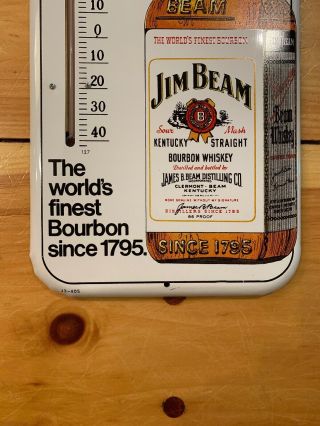 Vintage 1970’s Jim Beam Whiskey Advertisement Thermometer 3