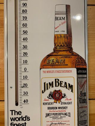 Vintage 1970’s Jim Beam Whiskey Advertisement Thermometer 4