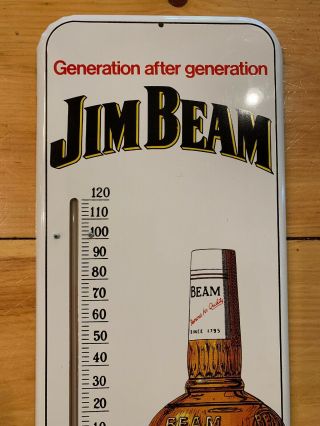 Vintage 1970’s Jim Beam Whiskey Advertisement Thermometer 5