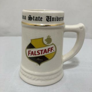 Vtg Lsu Falstaff Beer Stein Ceramic Mug Go Tigers Louisiana State University