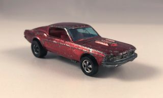 1967 Redline Hot Wheels Custom Mustang - Red