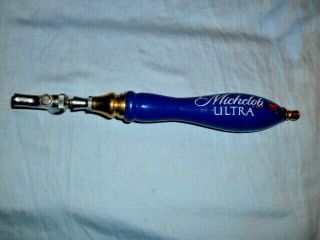 Michelob Ultra Beer Pub Style Tap Handle 11 3/4” Tall w/Attached Pour Spout GUC 2