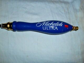 Michelob Ultra Beer Pub Style Tap Handle 11 3/4” Tall w/Attached Pour Spout GUC 4