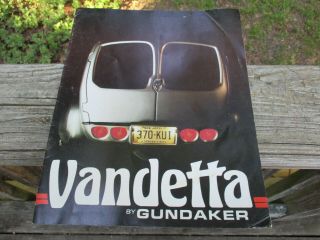 Vintage Vandetta By Gundaker Brochure Custom Vw Conversion Fiberglass Kit Car
