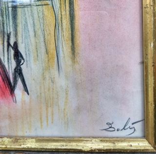 DRAWING BY SALVADOR DALI WITH FRAME IN 7