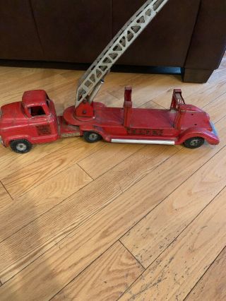 Antique Buddy L No.  6 Toy Fire Truck - Pressed Steel Toys