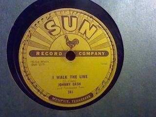 Johnny Cash Sun Records 78 241 - I Walk The Line.