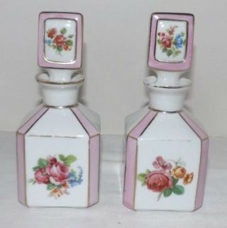 Porcelain Perfume Bottle With Floral Decorations (made In Germany)