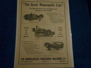1911 Minneapolis Threshing Machine Co.  Advertisement: Separator,  Wind Stacker,