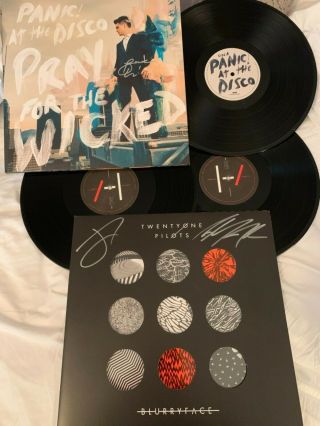 Signed Twenty One Pilots Blurryace Double Vinyl,  Panic At The Disco Vinyl Lp